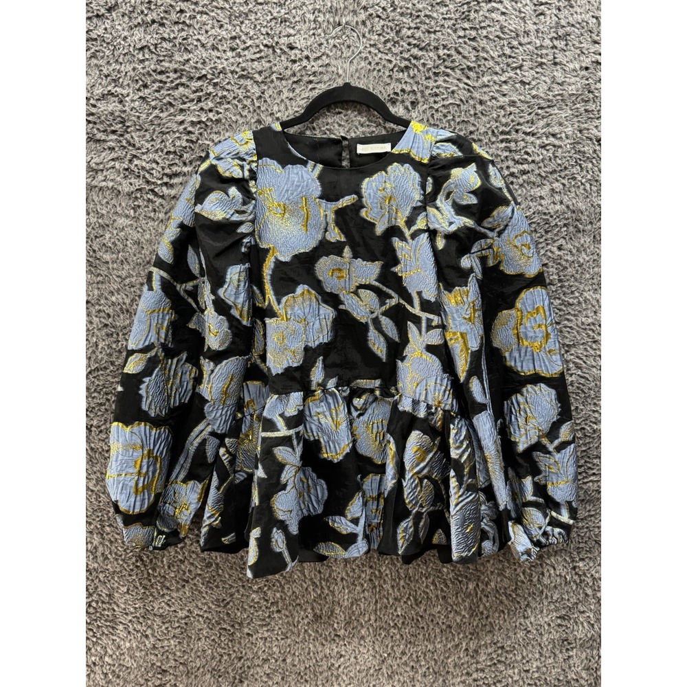 Stone Goya Jenny Puff Sleeve Blouse in Floral Size XS